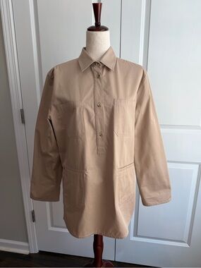 TOTEME Women’s Cotton-Twill Pocket Shirt Neutral Nude Size 38EU/6US